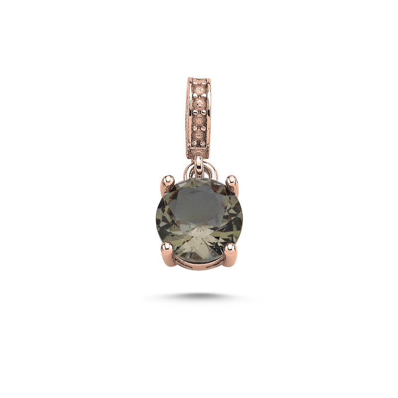 8mm%20Round%20Zultanite%20CZ%20Solitaire%20Pendant-Rose%20Gold%20Plated