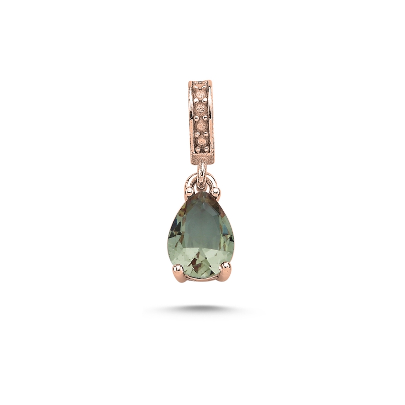 6x8mm%20Teardrop%20Zultanite%20CZ%20Solitaire%20Pendant-Rose%20Gold%20Plated