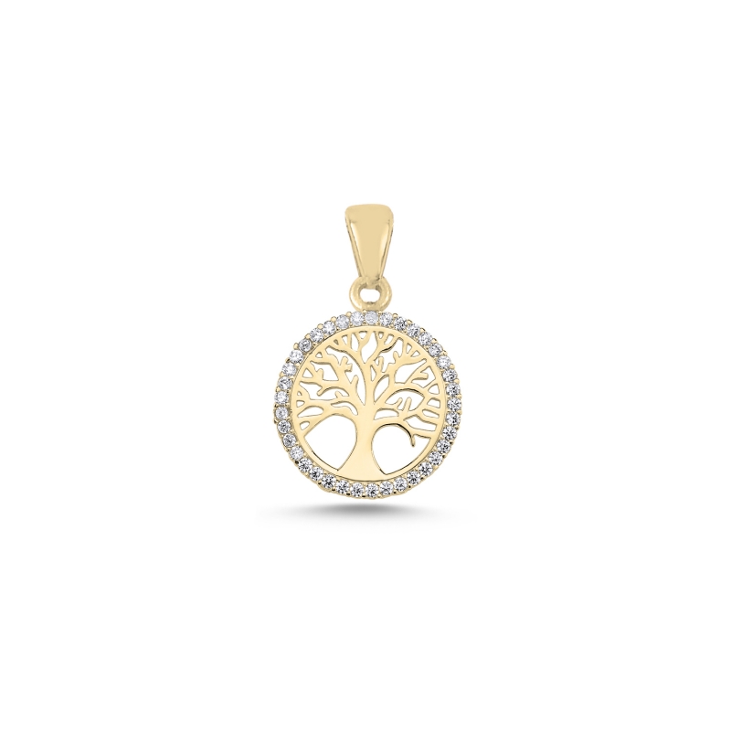 Tree%20Of%20Life%20CZ%20Pendant-Gold%20Plated