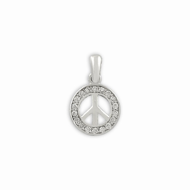 CZ%20Peace%20Sign%20Pendant