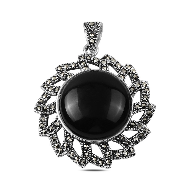 Marcasite%20&%20Onyx%20Pendant