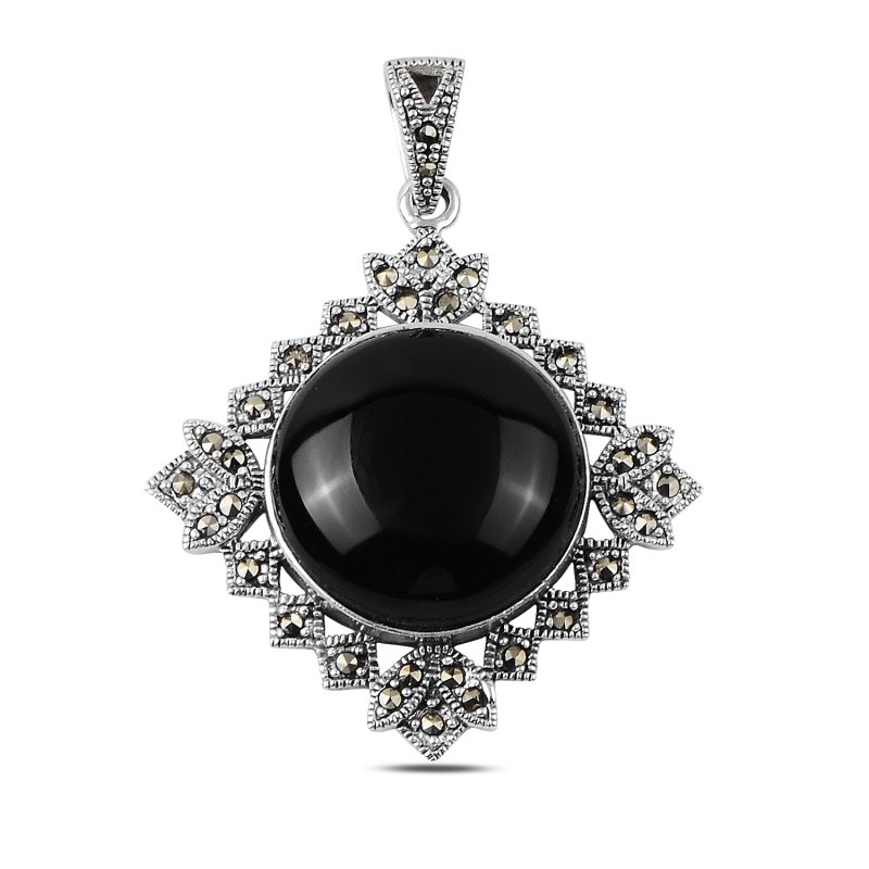 Marcasite%20&%20Onyx%20Pendant