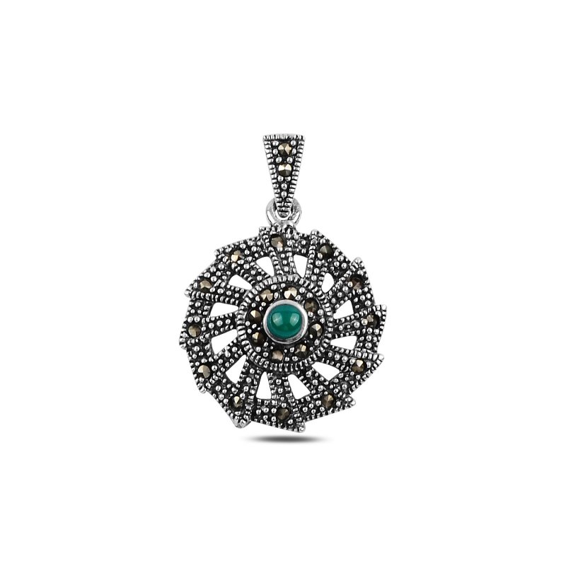 Gemstone%20&%20Marcasite%20Pendant