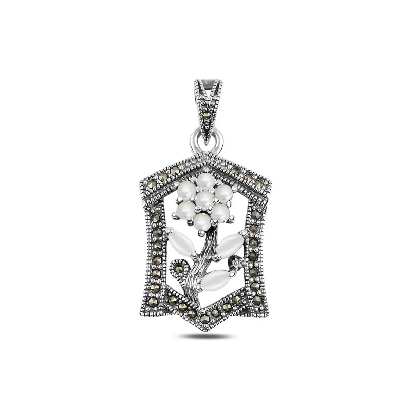 Gemstone%20&%20Marcasite%20Flower%20Pendant