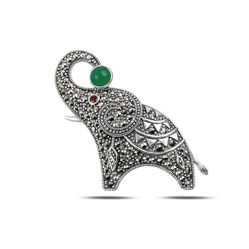 Elephant%20Gemstone%20&%20Marcasite%20Brooch%20&%20Pendant