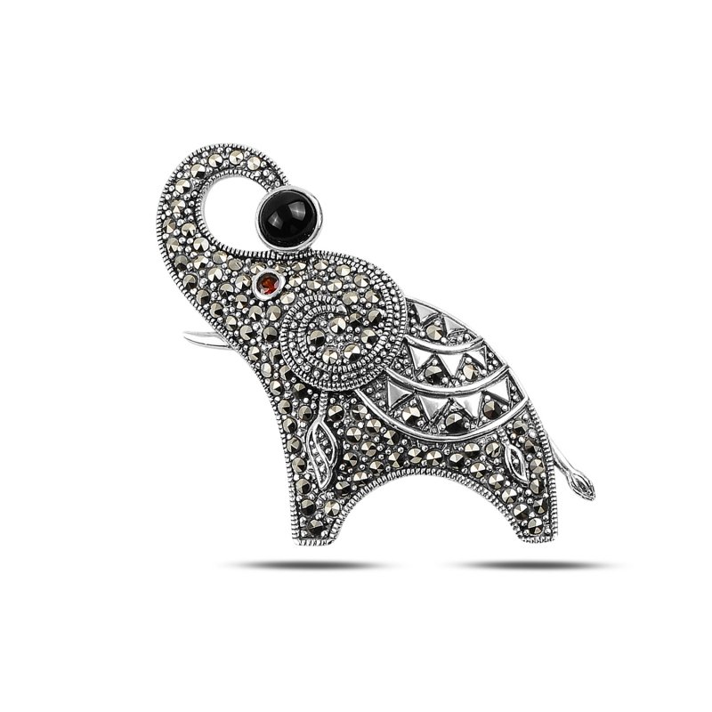 Elephant%20Gemstone%20&%20Marcasite%20Brooch%20&%20Pendant