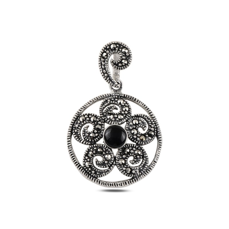 Onyx%20&%20Marcasite%20Pendant