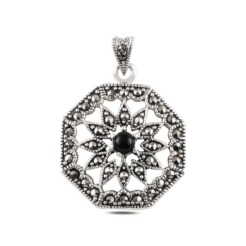 Onyx%20&%20Marcasite%20Pendant