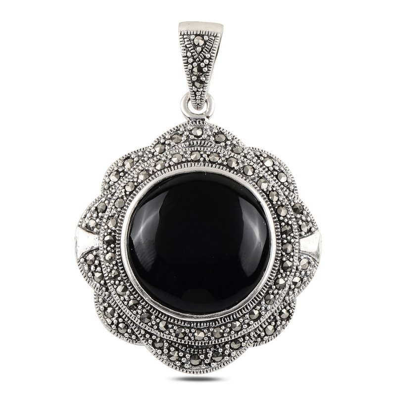 Onyx%20&%20Marcasite%20Pendant