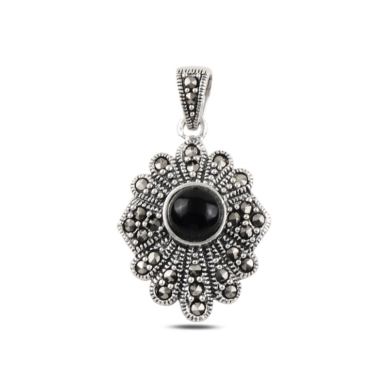 Onyx%20&%20Marcasite%20Pendant