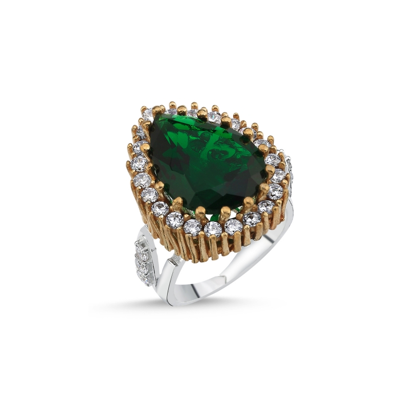 Teardrop%20Emerald%20CZ%20Ottoman%20Style%20Ring