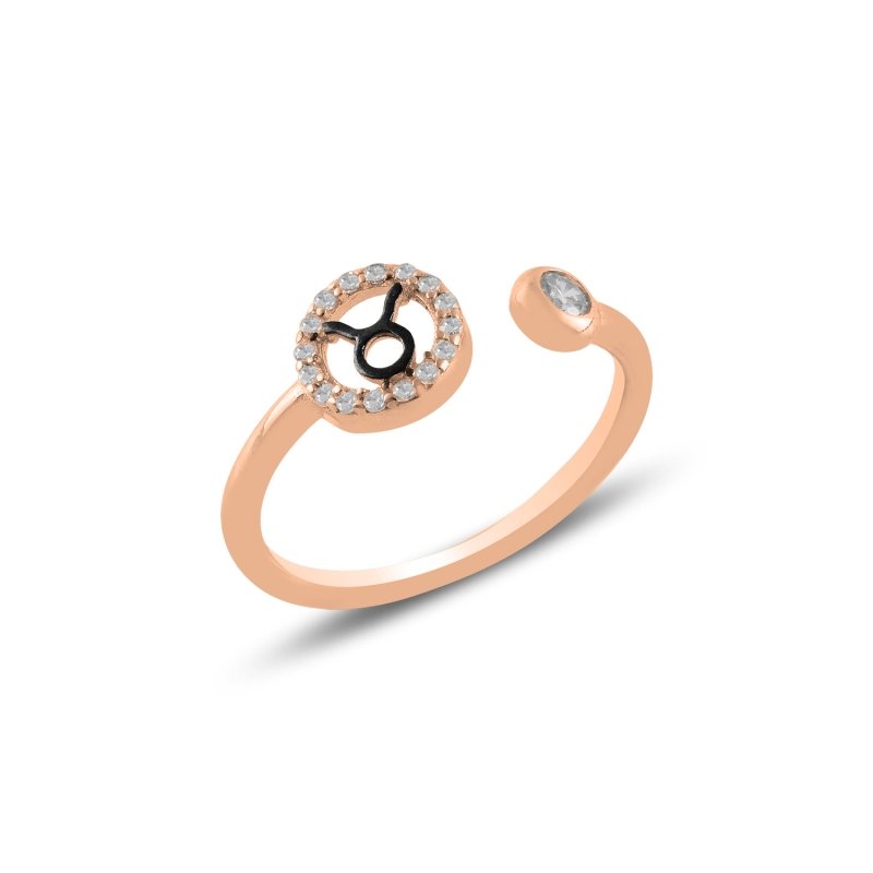 Taurus%20Zodiac%20CZ%20Adjustable%20Size%20Ring-Rose%20kaplama