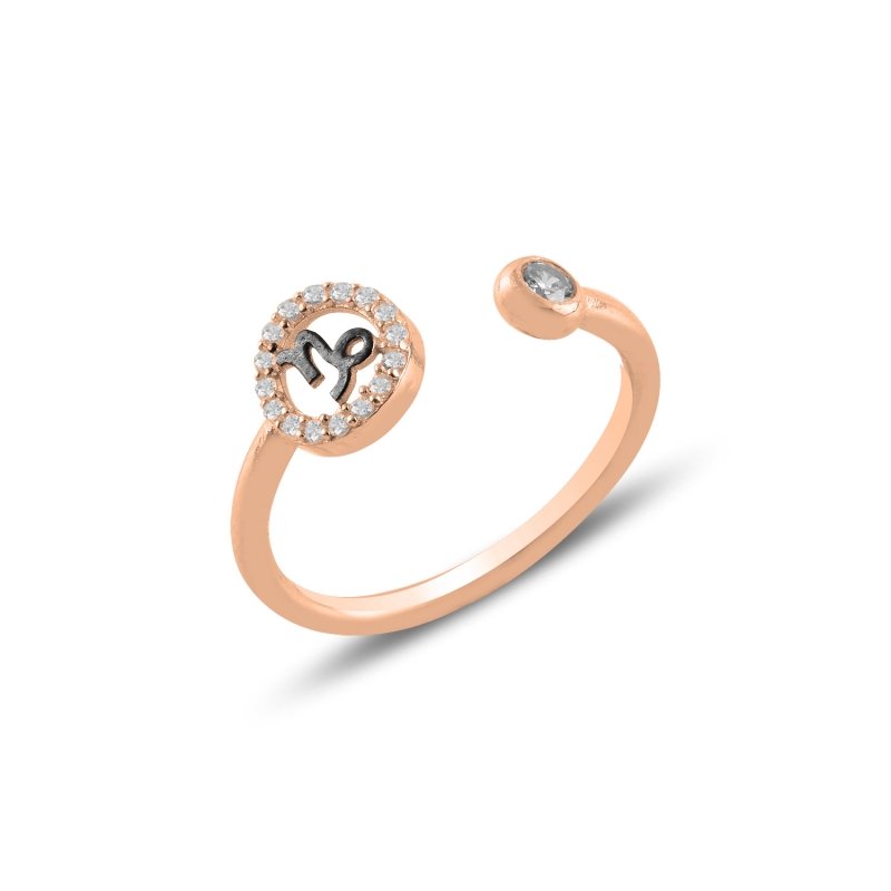 Capricorn%20Zodiac%20CZ%20Adjustable%20Size%20Ring-Rose%20kaplama