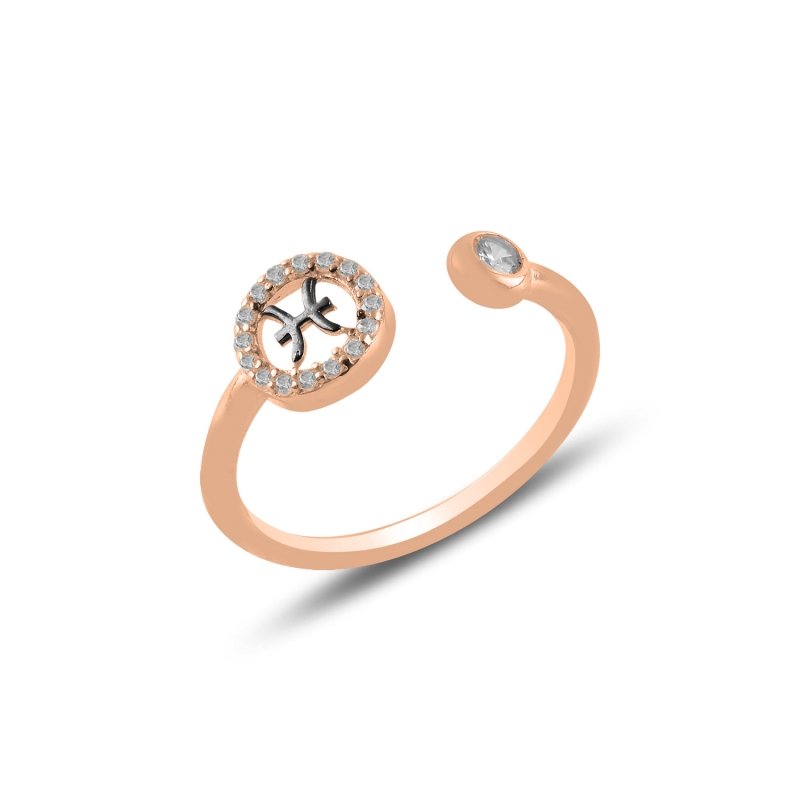 Pisces%20Zodiac%20CZ%20Adjustable%20Size%20Ring-Rose%20kaplama