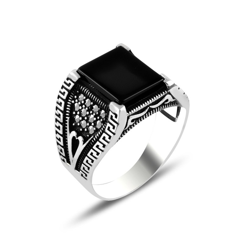 Marcasite%20&%20Onyx%20Men’s%20Ring