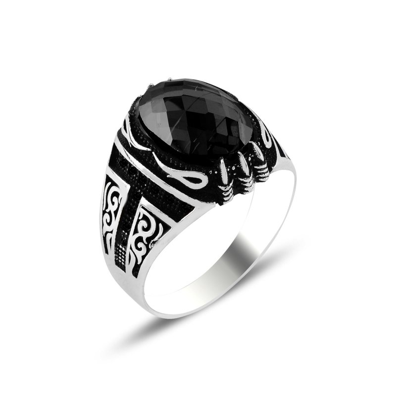 Eagle%20Claw%20Marcasite%20&%20CZ%20Men’s%20Ring