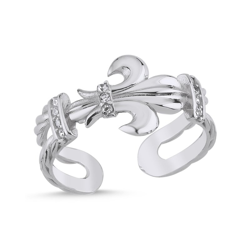 Fleur%20de%20Lis%20CZ%20Adjustable%20Size%20Ring