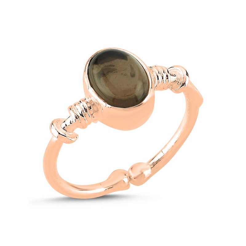 Smoky%20Quartz%20Adjustable%20Size%20Ring-Rose%20kaplama