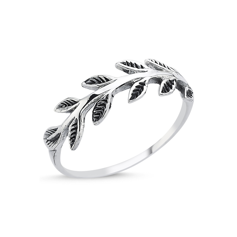 Oxidised%20Leaf%20Stoneless%20Ring