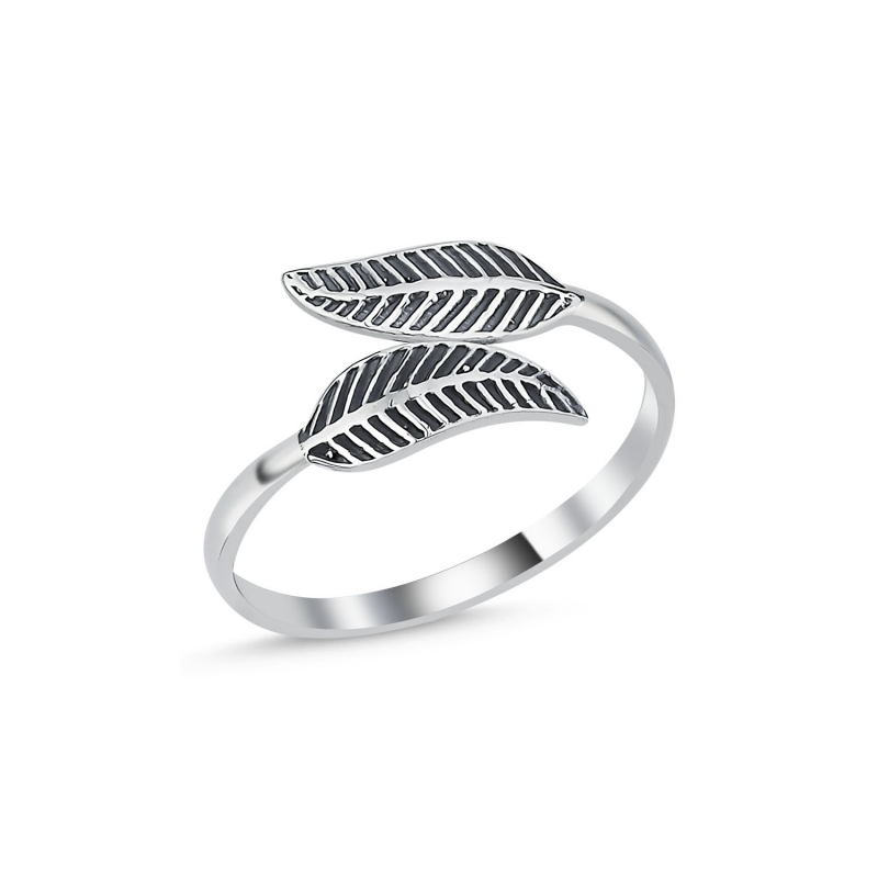 Oxidised%20Leaf%20Adjustable%20Ring