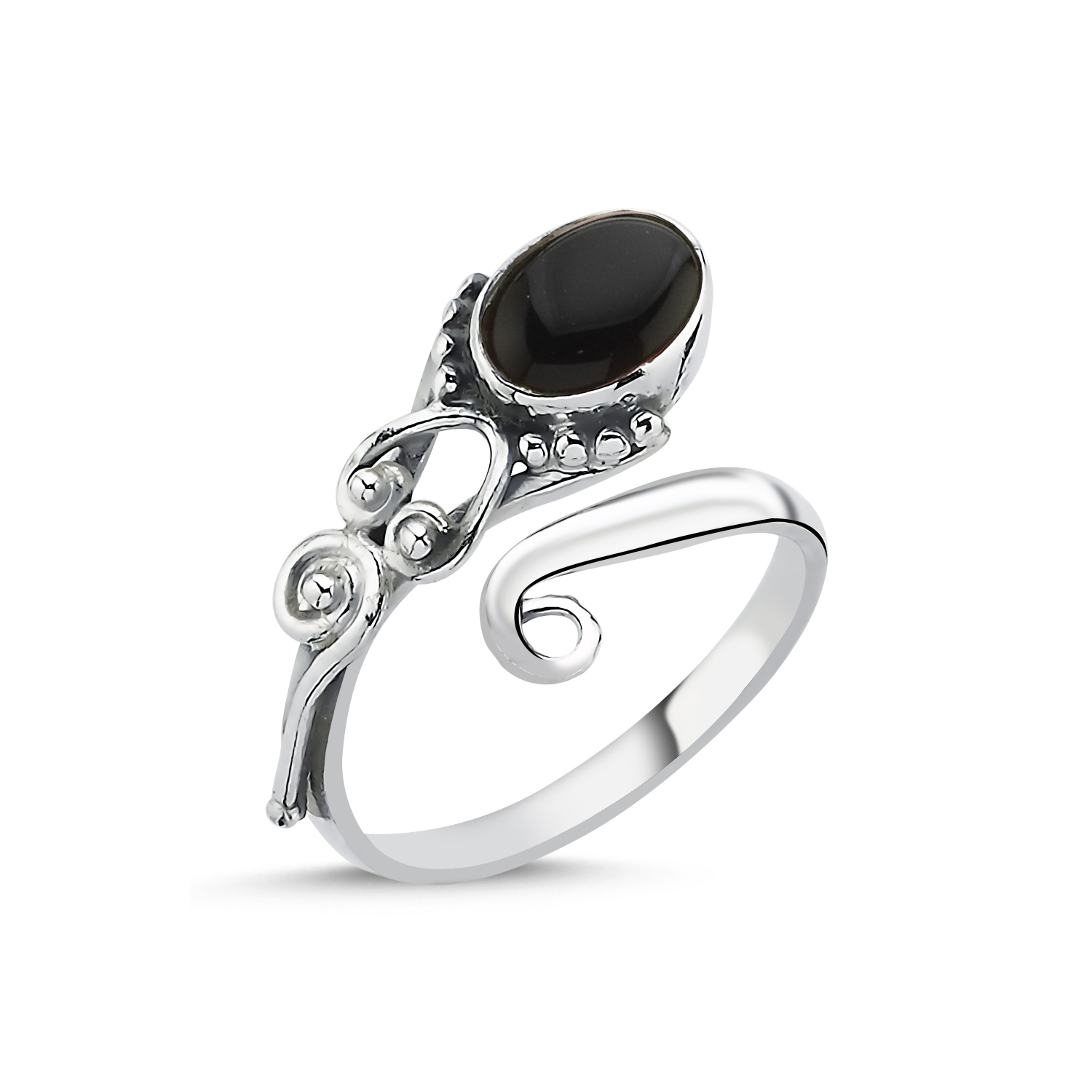 Onyx%20&%20Adjustable%20Ethnic%20Oxidised%20Ring