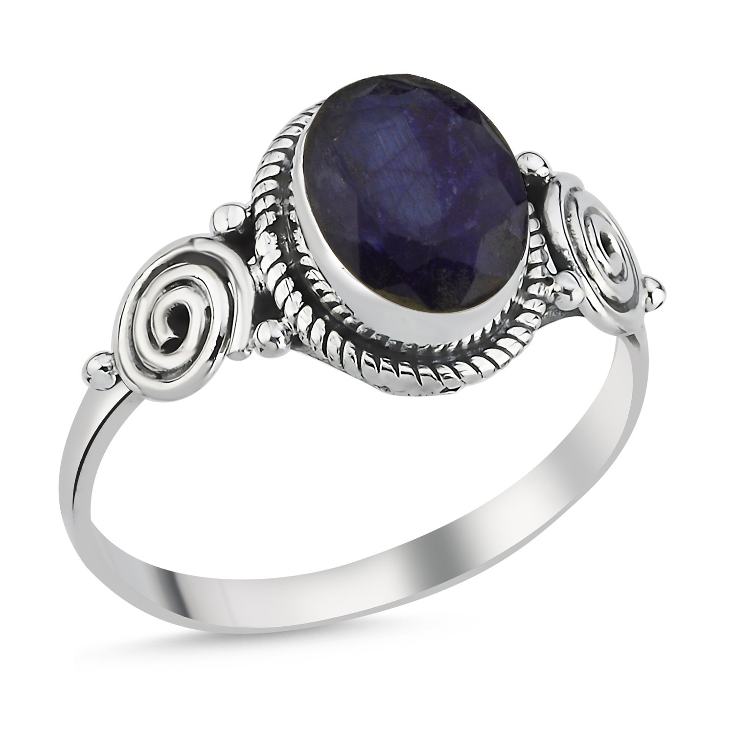 Root%20Sapphire%20Oval%20&%20Ethnic%20Oxidised%20Ring