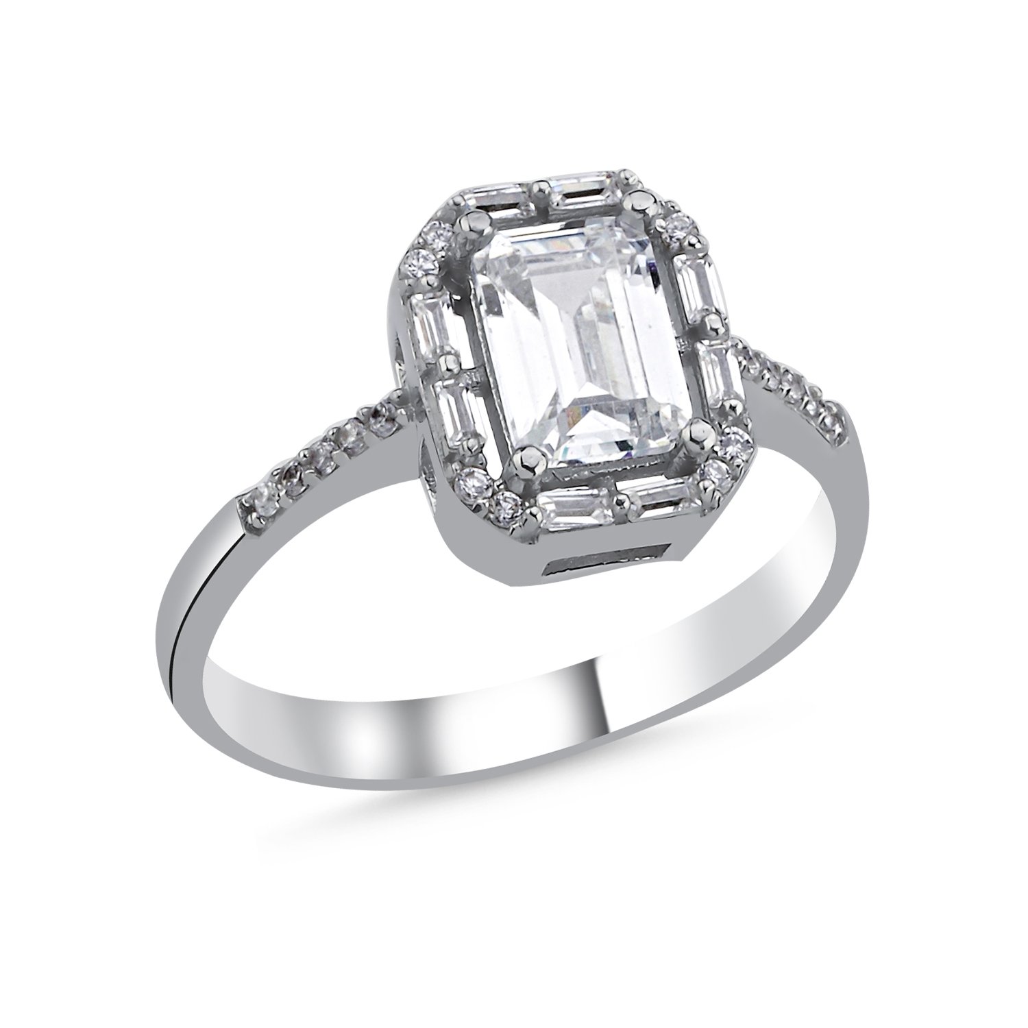 Baguette%20&%20CZ%20Halo%20Solitaire%20Ring