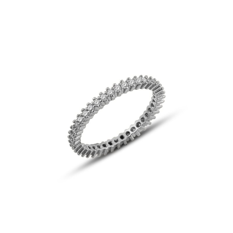 Rhodium%20Plated%20CZ%20Single%20Row%20Eternity%20Ring