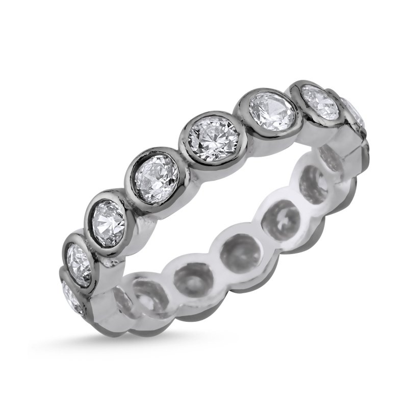 3mm%20Round%20CZ%20Rhodium%20Plated%20Eternity%20Ring%20With%20Black%20Rhodium