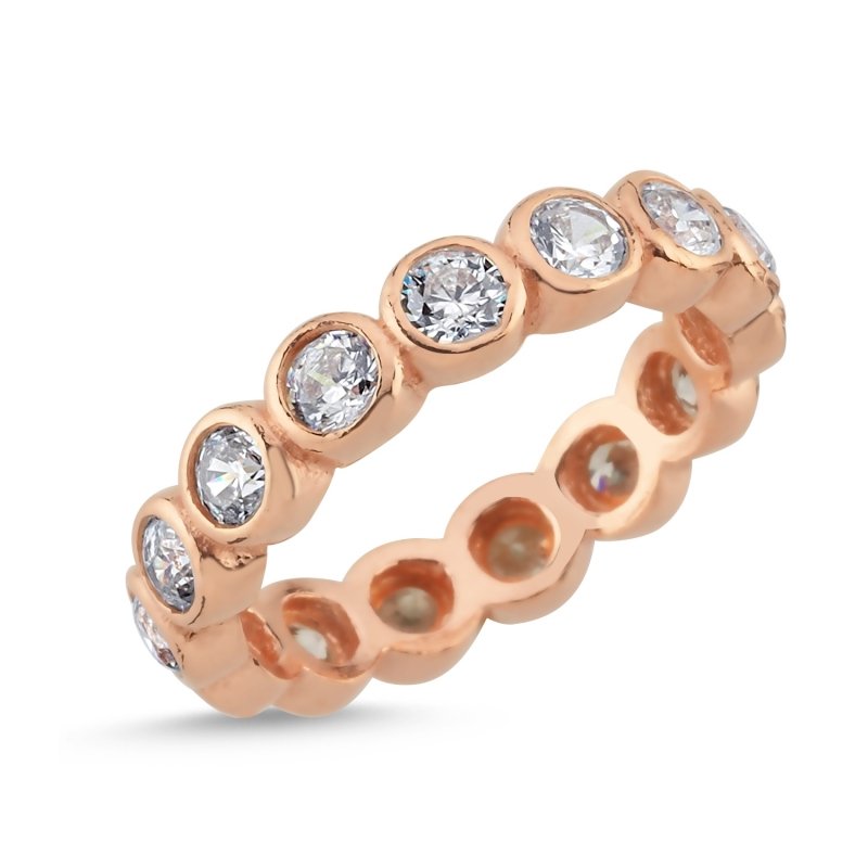 3mm%20Round%20CZ%20Rose%20Gold%20Plated%20Eternity%20Ring