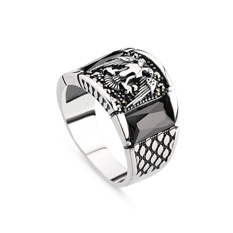 Seljuk’s%20Eagle%20Marcasite%20&%20CZ%20Men’s%20Ring