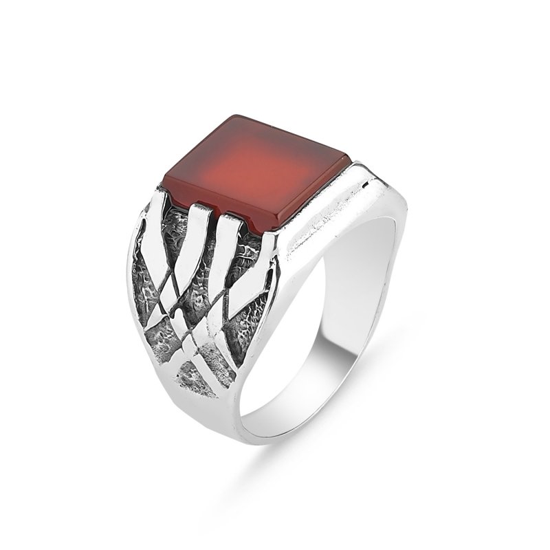 Men’s%20Oxidized%20Ring%20with%20Square%20Red%20Agate