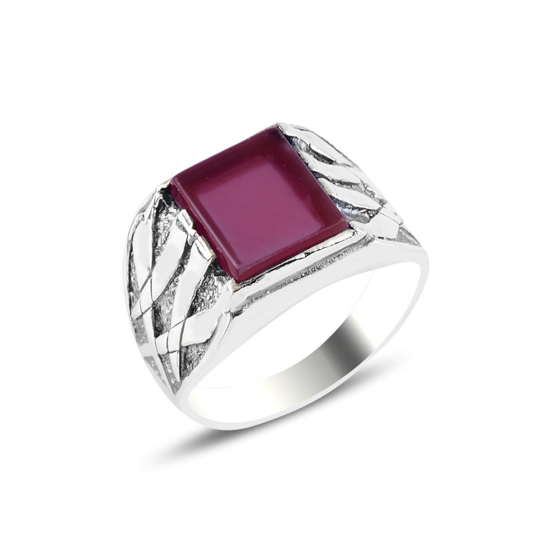 Men’s%20Oxidized%20Ring%20with%20Square%20Red%20Agate