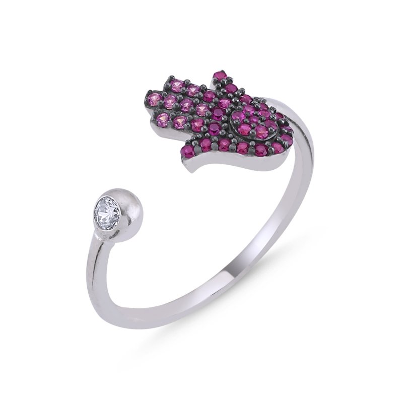 Shades%20of%20Pink%20CZ%20Hamsa%20Adjustable%20Size%20Ring