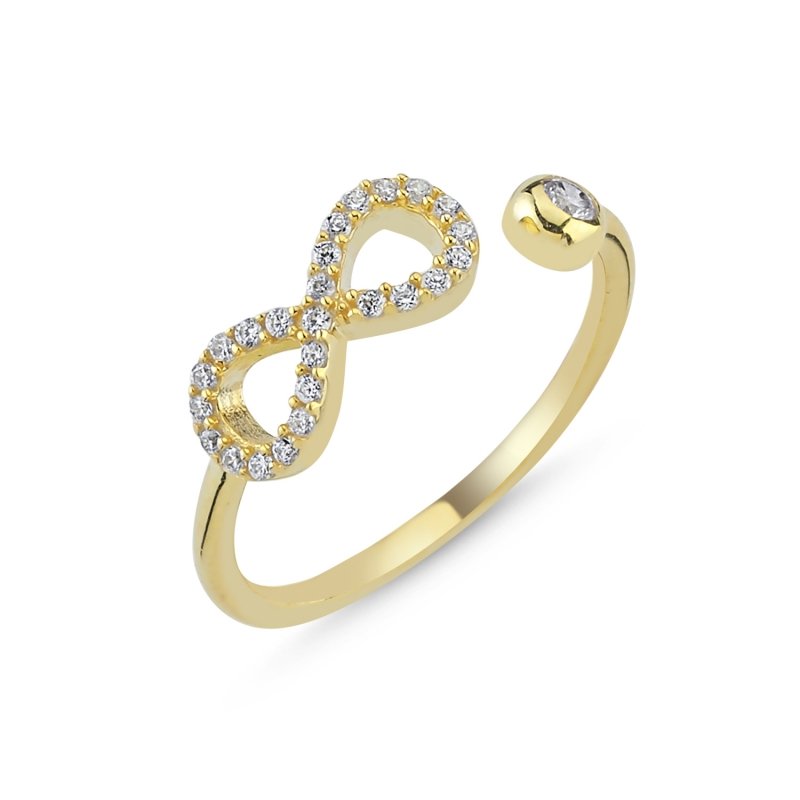 Infinity%20White%20CZ%20Adjustable%20Size%20Ring-Gold%20Plated