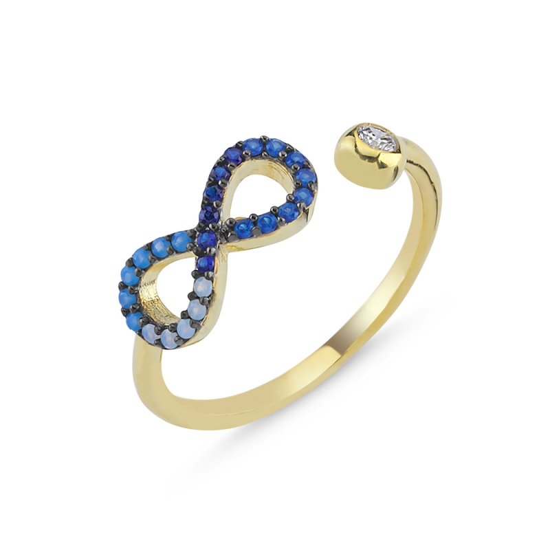 Shades%20of%20Blue%20CZ%20Infinity%20Adjustable%20Size%20Ring-Gold%20Plated