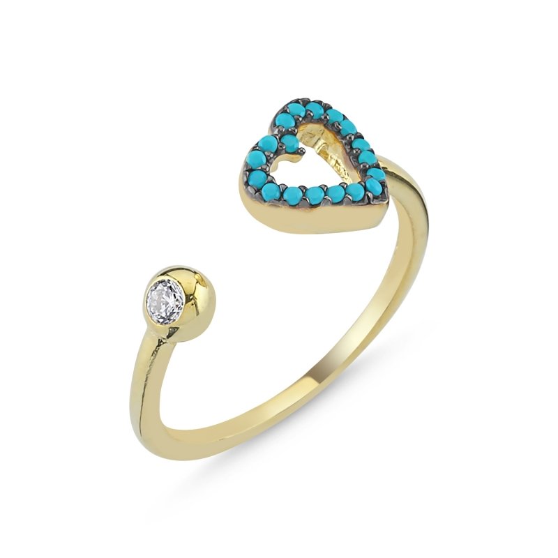 Heart%20Turquoise%20CZ%20Adjustable%20Size%20Ring