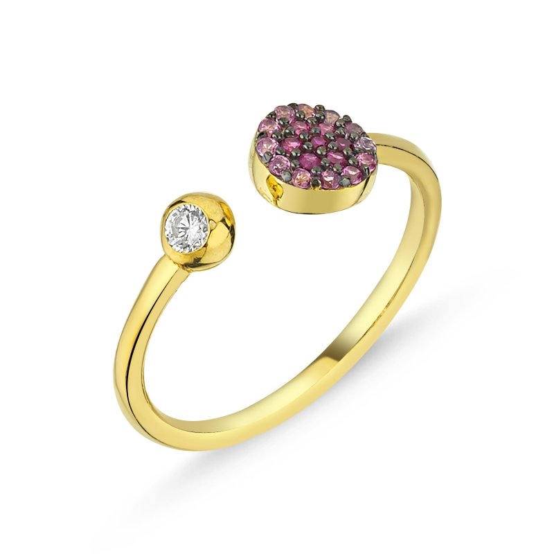 Round%20Shades%20of%20Pink%20CZ%20Adjustable%20Size%20Ring-Gold%20Plated