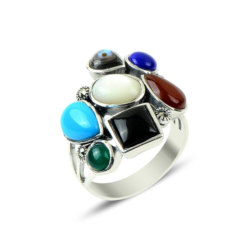 Marcasite%20&%20Mix%20Gemstone%20Ring