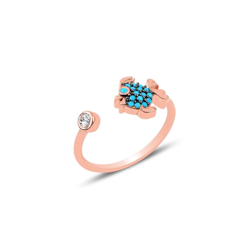 Nano%20Turquoise%20Adjustable%20Size%20Fish%20Ring-Rose%20Gold%20Plated