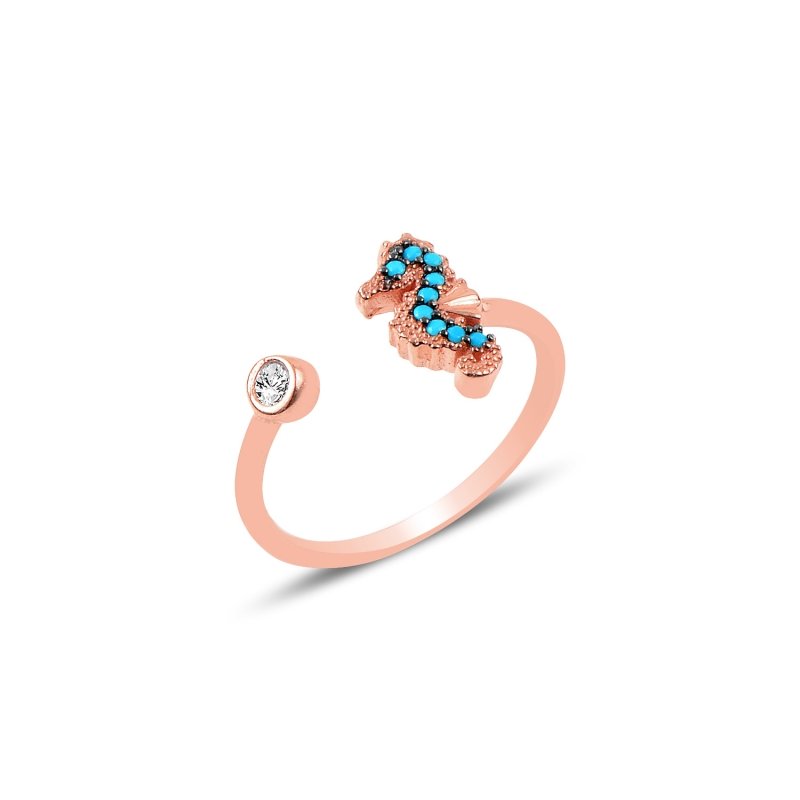 Nano%20Turquoise%20Adjustable%20Size%20Seahorse%20Ring-Rose%20Gold%20Plated