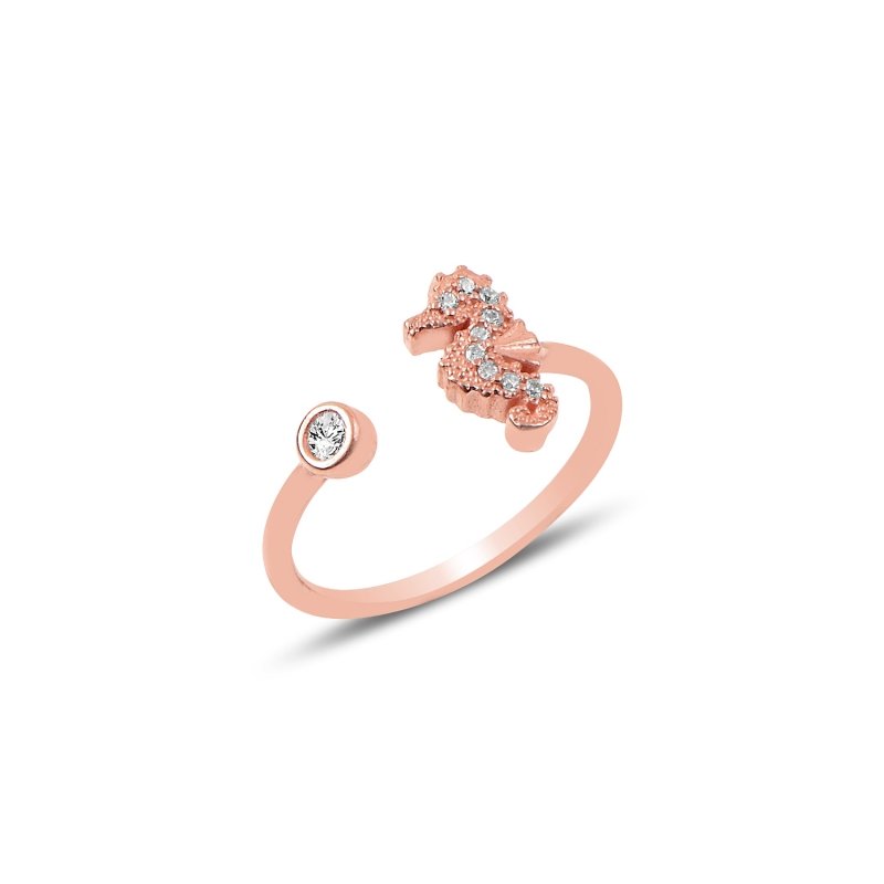 CZ%20Adjustable%20Size%20Seahorse%20Ring-Rose%20Gold%20Plated