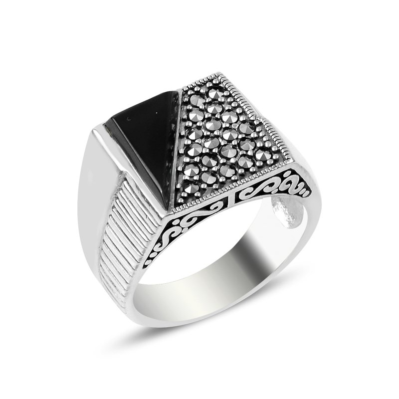 Onyx%20&%20Marcasite%20Men’s%20Ring