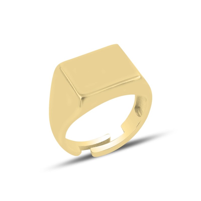 Rectangle%20Stoneless%20Signet%20Little%20Finger%20Ring-Gold%20Plated