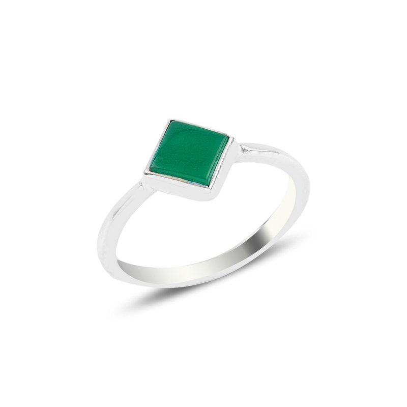 Green%20Agate%20Square%20Solitaire%20Ring