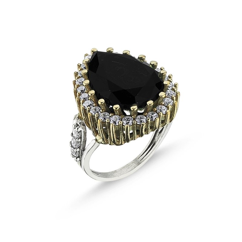 Teardrop%20Black%20CZ%20Ottoman%20Style%20Ring