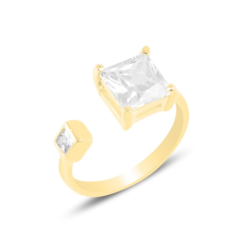 Square%20CZ%20Solitaire%20Adjustable%20Size%20Ring-Altın%20kaplama