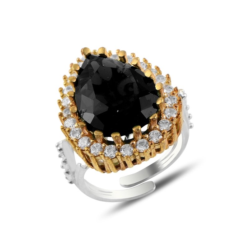 Teardrop%20Black%20CZ%20Ottoman%20Style%20Adjustable%20Size%20Ring