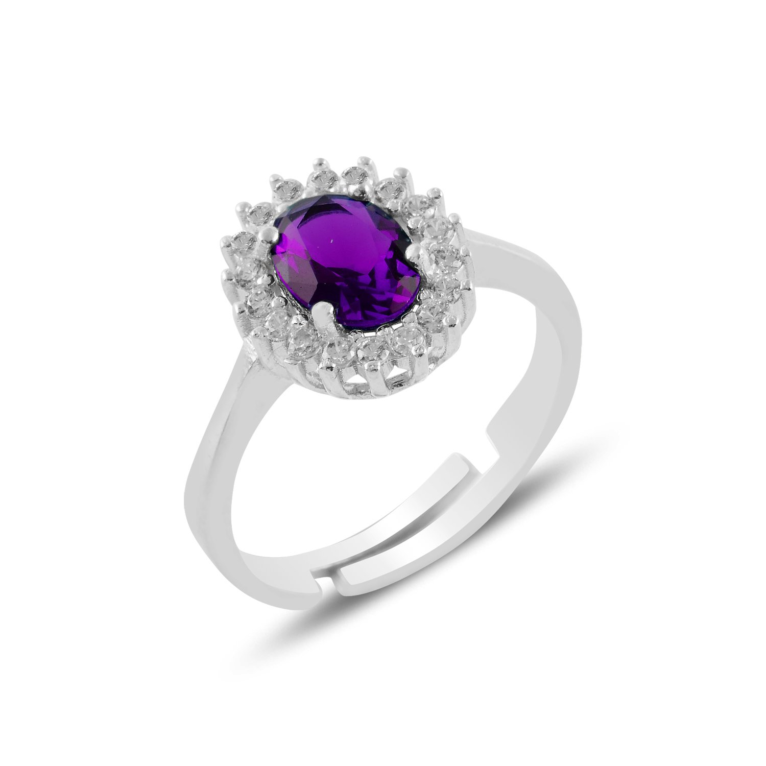 Amethyst%20CZ%20Adjustable%20Size%20Ring-Rodyum%20kaplama