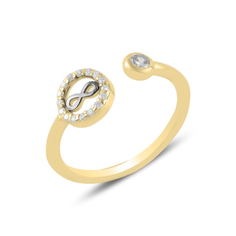 Infinity%20CZ%20Adjustable%20Size%20Ring-Altın%20kaplama